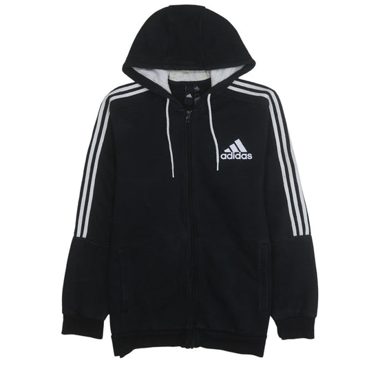 Adidas Men's Black Full Zip Hoodie L Fleece Sportswear