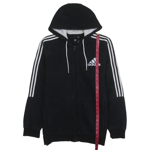 Adidas Men's Black Full Zip Hoodie L Fleece Sportswear