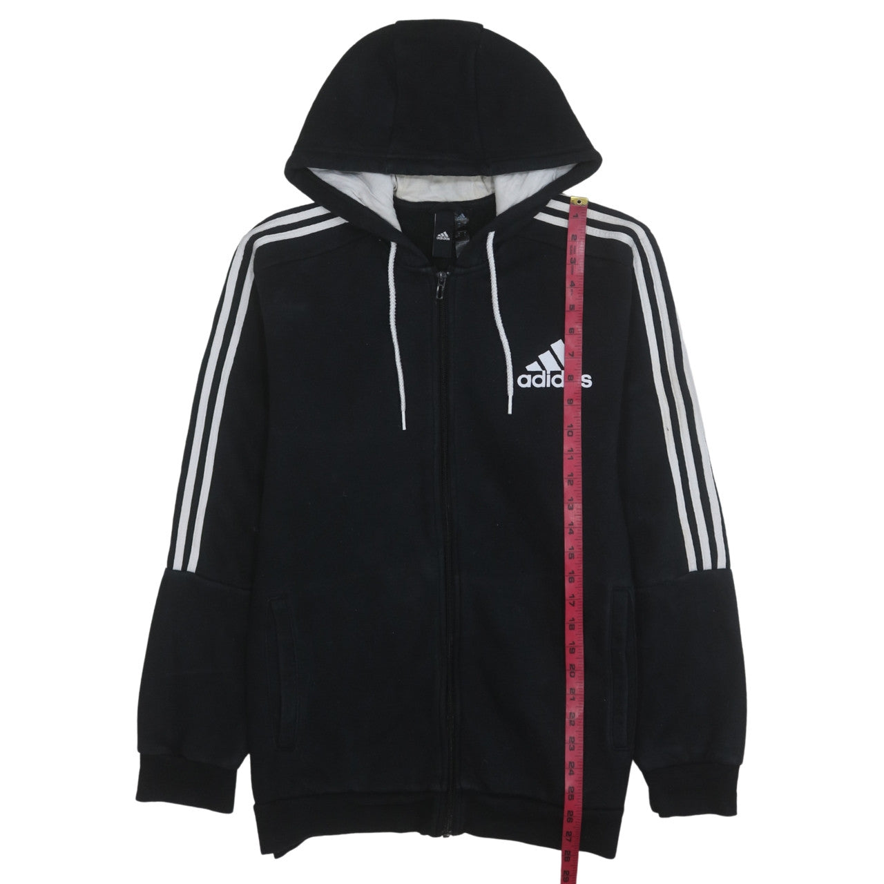 Adidas Men's Black Full Zip Hoodie L Fleece Sportswear