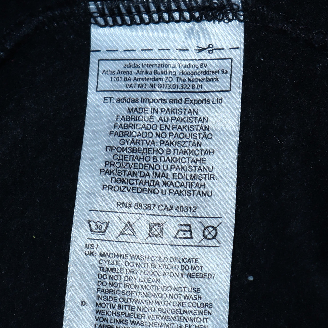 Adidas Men's Black Full Zip Hoodie L Fleece Sportswear