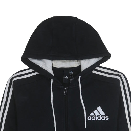 Adidas Men's Black Full Zip Hoodie L Fleece Sportswear