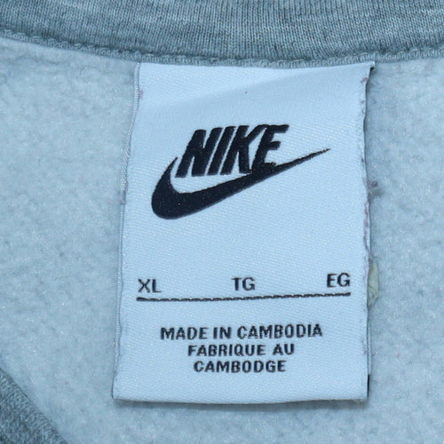 Nike Men's Grey XL Pullover Fleece Sweatshirt Crew Neck