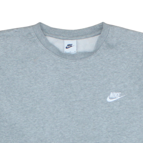 Nike Men's Grey XL Pullover Fleece Sweatshirt Crew Neck