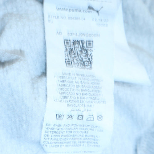 Puma Men's Grey Crew Neck Logo Sweatshirt Size S
