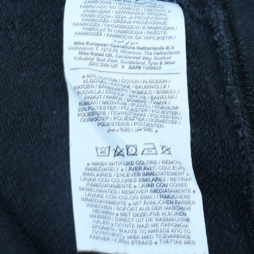 Nike Men's Black Small Crew Neck Pullover Sweatshirt Fleece