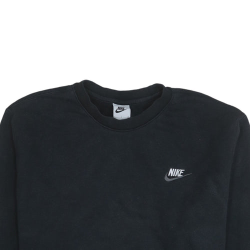 Nike Men's Black Small Crew Neck Pullover Sweatshirt Fleece