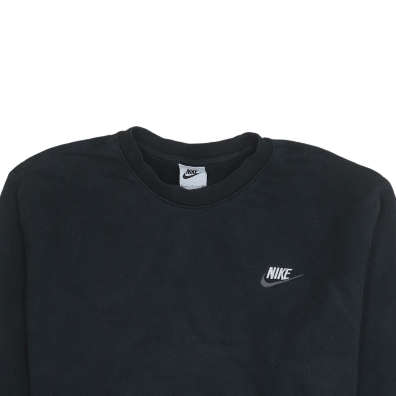 Nike Men's Black Small Crew Neck Pullover Sweatshirt Fleece