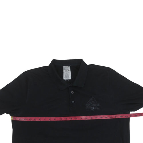 Adidas Men's Black XL Short Sleeve Polo Shirt Classic Fit
