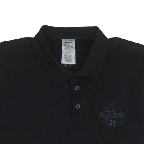 Adidas Men's Black XL Short Sleeve Polo Shirt Classic Fit