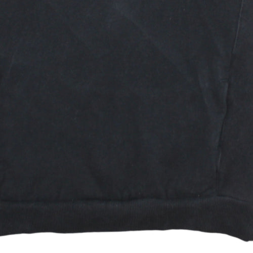 Lyle & Scott Mens Black Cotton Pullover Hoodie Size L Regular Fit