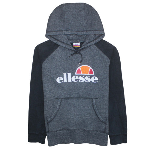 Ellesse Women’s Grey Hoodie Size 14 Logo Pullover Sweatshirt