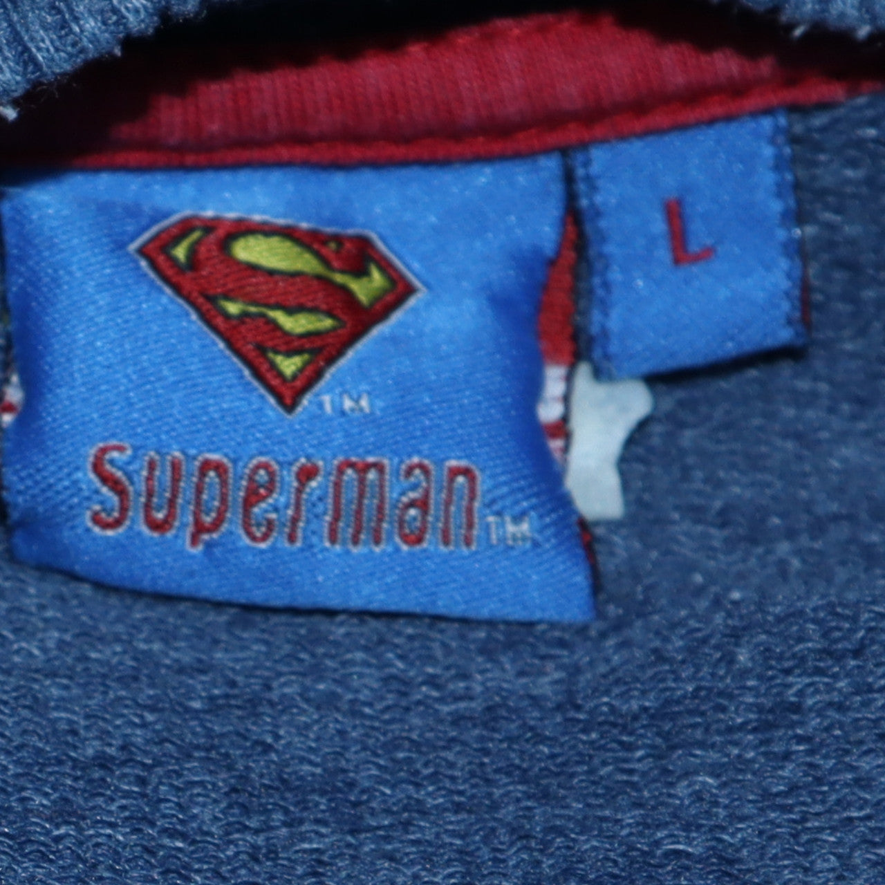 Superman Men's Blue Logo Pullover Sweatshirt Size L