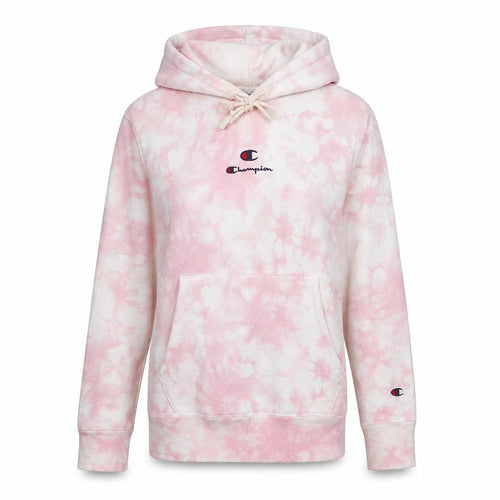 Champion Womens Pink Tie Dye Pullover Hoodie XS Cotton Blend
