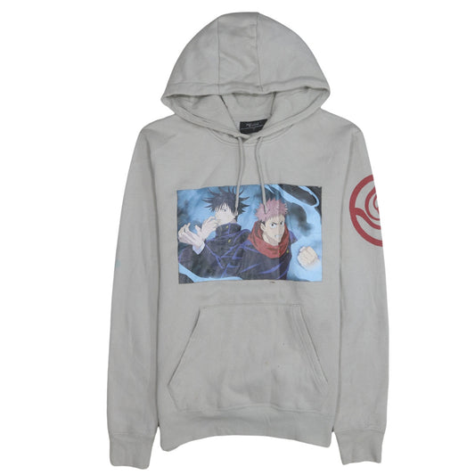 Primark Mens Grey Jujutsu Kaisen Anime Pullover Hoodie Size L