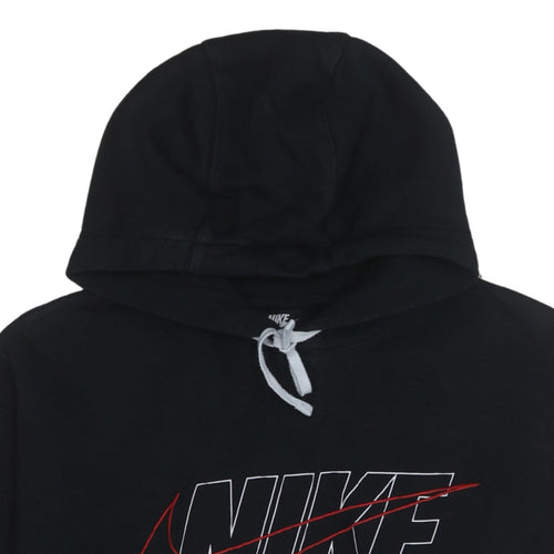 Nike Men Black XL Pullover Hoodie Graphic Logo Sweatshirt