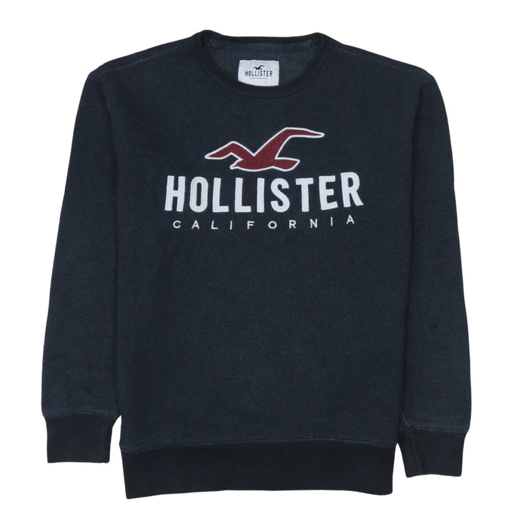 Hollister Men's Black Crew Neck Pullover Sweatshirt M