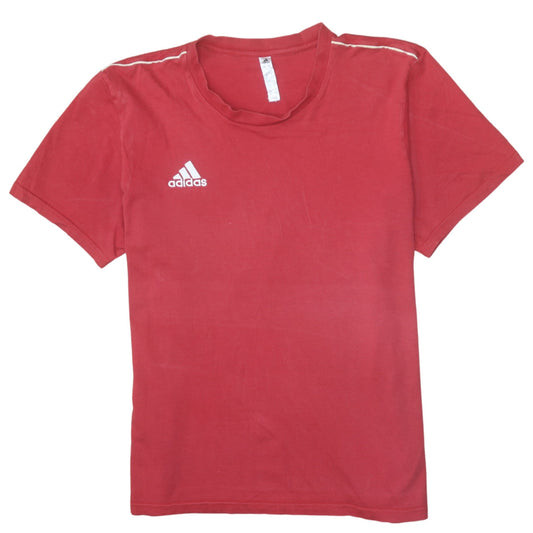 Adidas Men’s Red Cotton Short Sleeve Crew Neck T-Shirt Size L