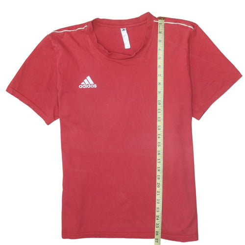 Adidas Men’s Red Cotton Short Sleeve Crew Neck T-Shirt Size L
