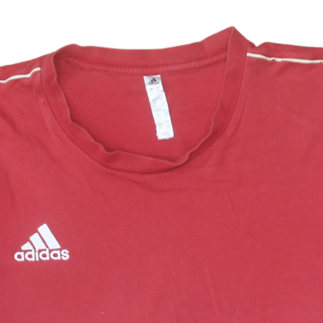 Adidas Men’s Red Cotton Short Sleeve Crew Neck T-Shirt Size L