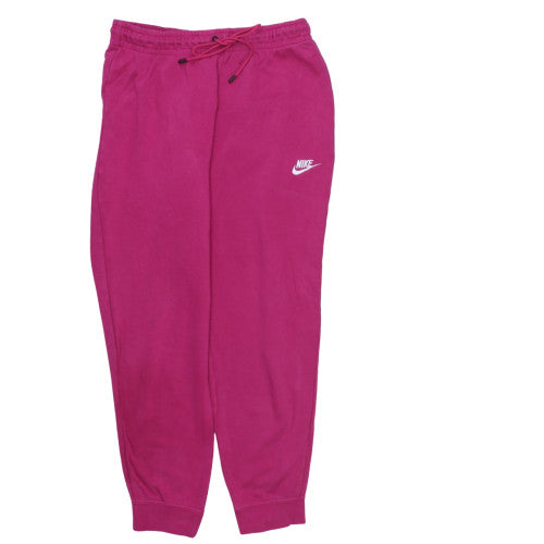 Nike Women's Pink Jogger Sweatpants M Fleece Tapered Fit