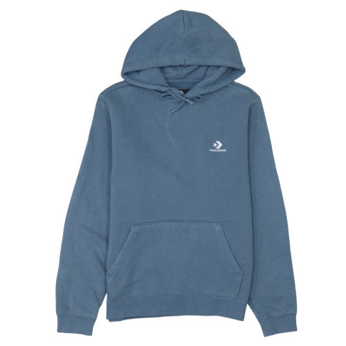 Converse Unisex Blue Pullover Hoodie XS Cotton Blend Fleece