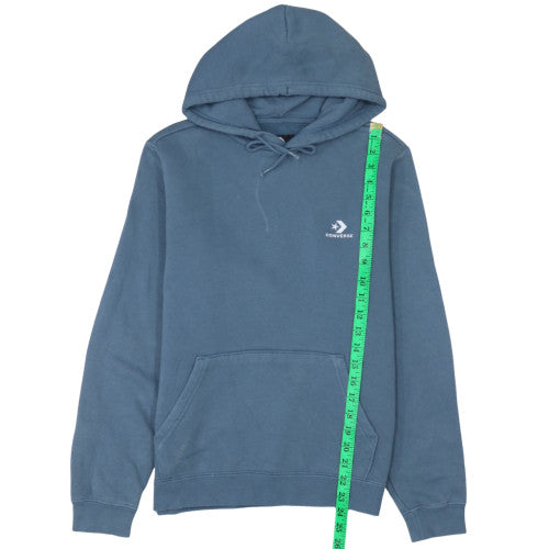Converse Unisex Blue Pullover Hoodie XS Cotton Blend Fleece
