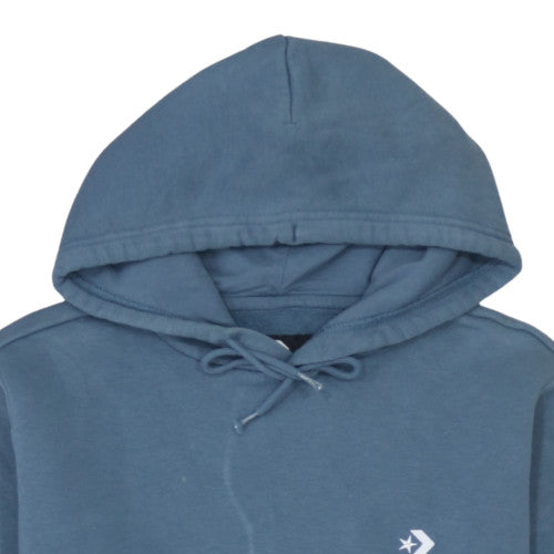 Converse Unisex Blue Pullover Hoodie XS Cotton Blend Fleece