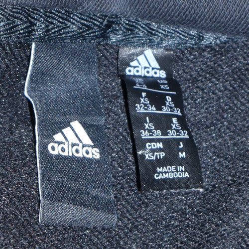 Adidas Women's Black XS Pullover Hoodie with Logo Print