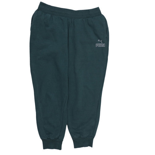 Puma Men’s Green Jogger Trousers L Regular Fit Fleece Activewear