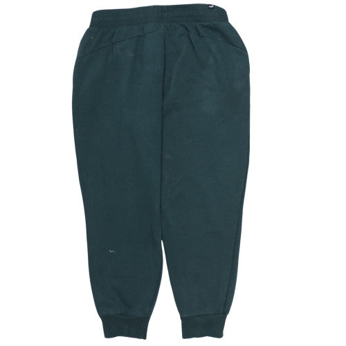 Puma Men’s Green Jogger Trousers L Regular Fit Fleece Activewear