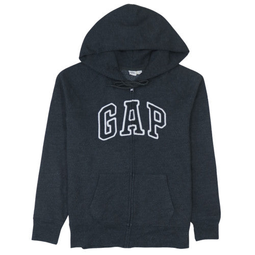 GAP Women's Black Full Zip Hoodie L Cotton Blend Casual