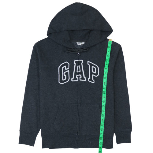 GAP Women's Black Full Zip Hoodie L Cotton Blend Casual