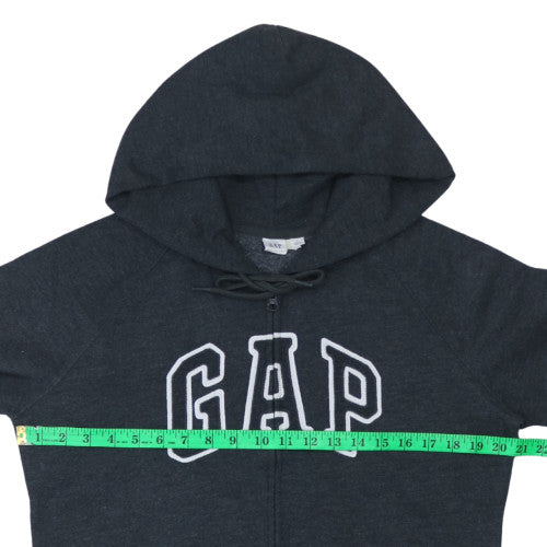 GAP Women's Black Full Zip Hoodie L Cotton Blend Casual