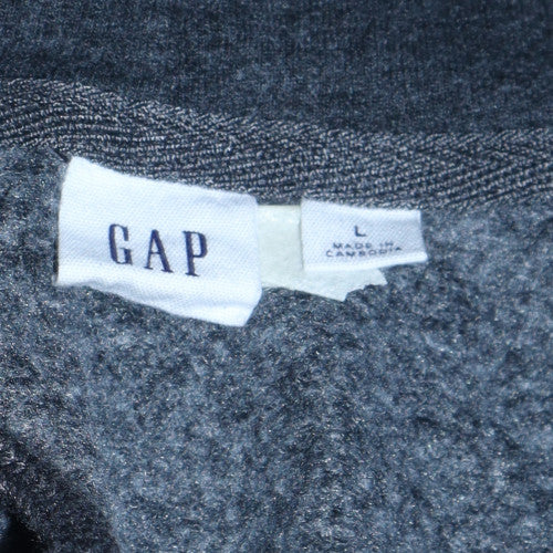 GAP Women's Black Full Zip Hoodie L Cotton Blend Casual