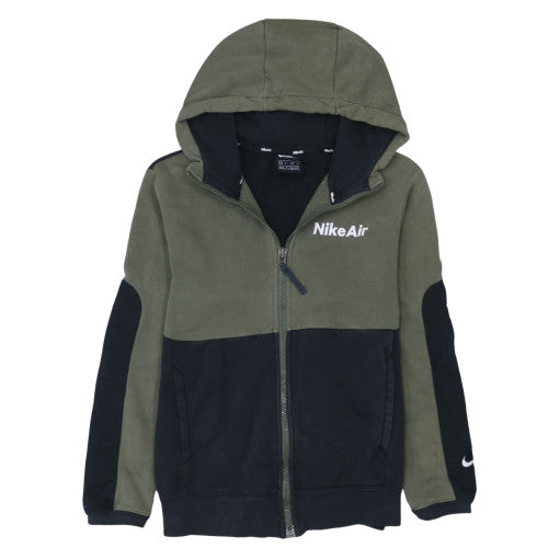 Nike Air Men's Green Full Zip Hoodie XS Logo Fleece Sweatshirt