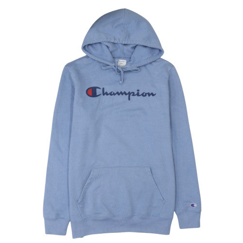 Champion Men Blue Pullover Hoodie M Regular Fleece Sportswear