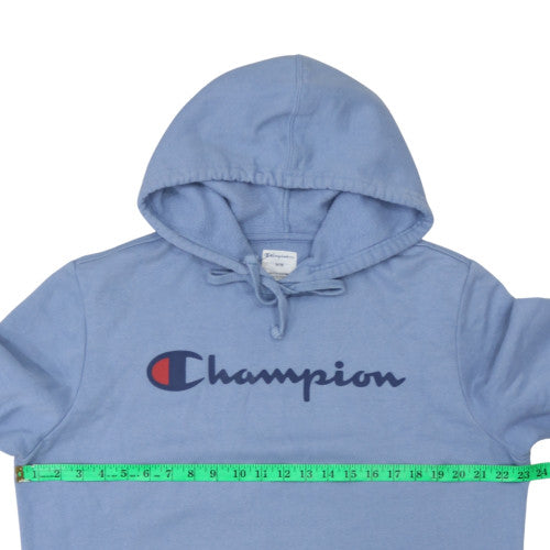Champion Men Blue Pullover Hoodie M Regular Fleece Sportswear