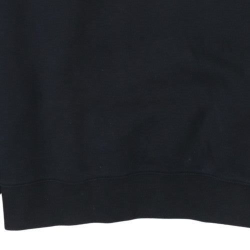 Champion Men's Black Logo Crew Neck Pullover Sweatshirt Size L