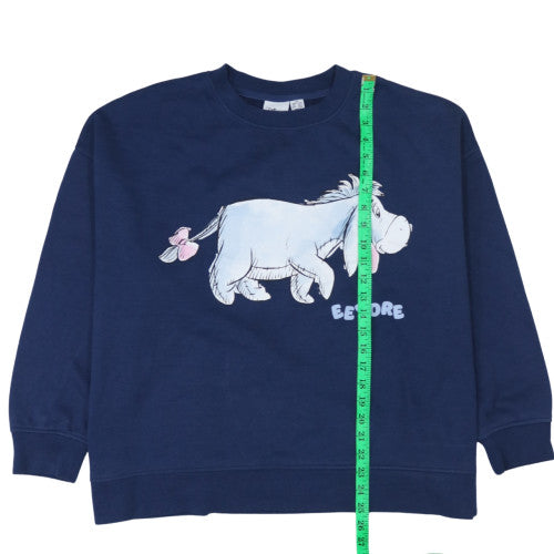 Disney Women’s Navy Eeyore Sweatshirt 2XL Pullover Cotton Blend
