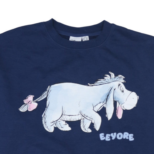 Disney Women’s Navy Eeyore Sweatshirt 2XL Pullover Cotton Blend