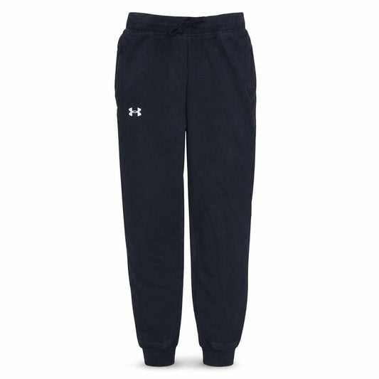 Front view of Under Armour Men's Black Small Loose Fit Jogger Sweatpants