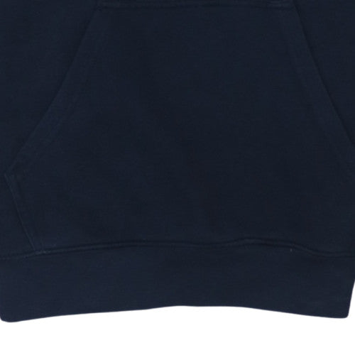 Champion Men's Navy Blue Small Pullover Hoodie with Logo Print