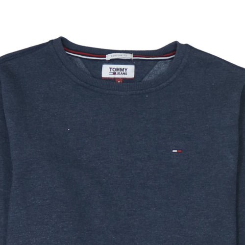 Tommy Jeans Men’s Blue Crew Neck Pullover Sweatshirt Size S