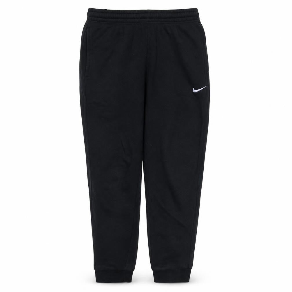 Front view of Nike Men's Black Jogger Trousers M Fleece Cotton Blend