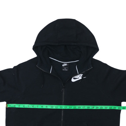 Nike Women's Black Full Zip Hoodie XL Cotton Blend Casual