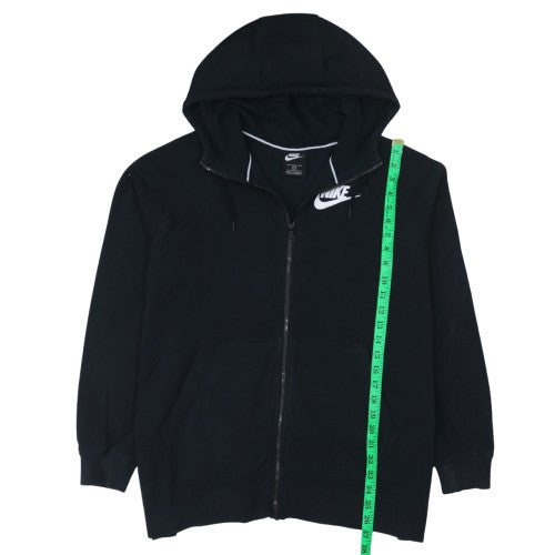 Nike Women's Black Full Zip Hoodie XL Cotton Blend Casual