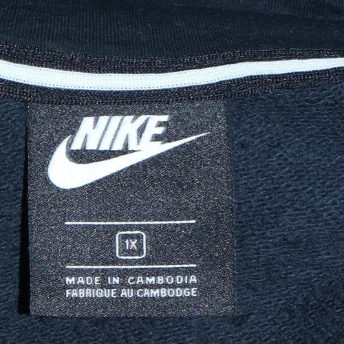 Nike Women's Black Full Zip Hoodie XL Cotton Blend Casual