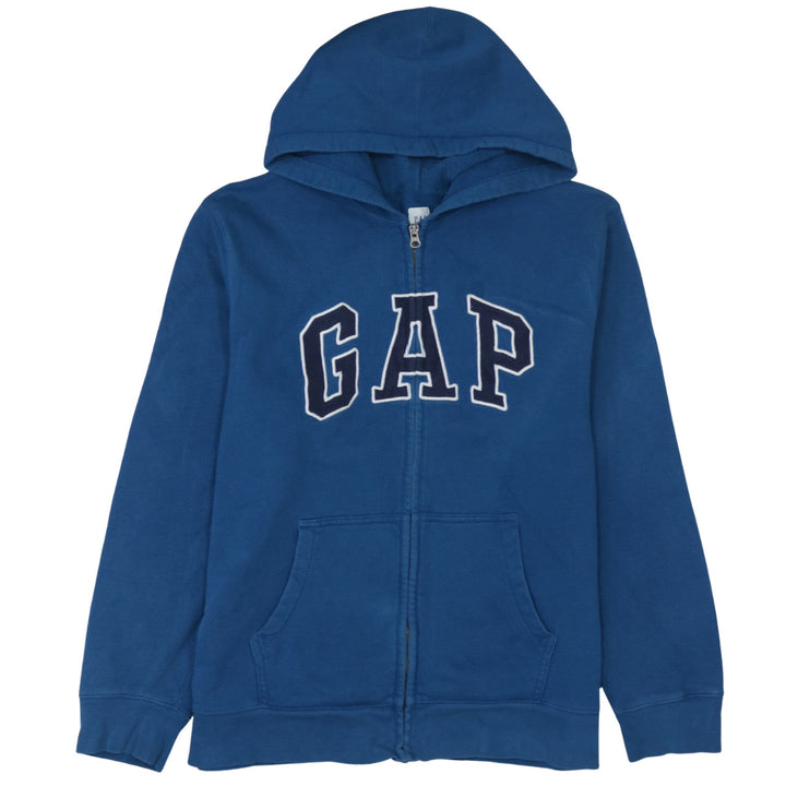 GAP Men's Blue Full Zip Hoodie XL Logo Fleece Sweatshirt