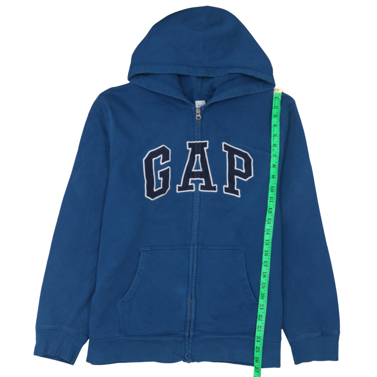 GAP Men's Blue Full Zip Hoodie XL Logo Fleece Sweatshirt