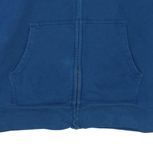 GAP Men's Blue Full Zip Hoodie XL Logo Fleece Sweatshirt